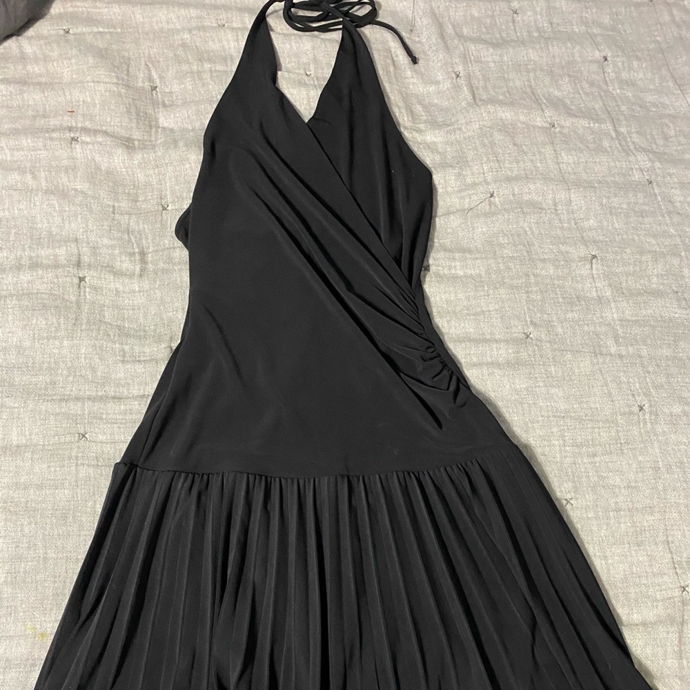 Womens cross top black dress. Size 7/8 Studio Y.